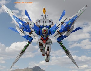 00 Raiser Gundam - Rigged