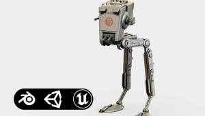 AT-ST WALKER Rigged for Unreal Engine - Unity - MIXAMO 