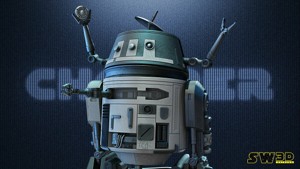 STAR WARS Chopper Sculpture Tested for 3D printing