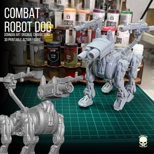 Combat RobotDog Donman art  3D printable full action figure