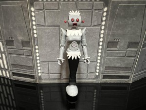 STAR WARS ROSIE THE ROBOT, JETSONS HANNA-BARBARA CARTOON DROID CHARACTER, VINTAGE CUSTOM UNPRODUCED KENNER, HASBRO STYLE ACTION FIGURE, 3.75", 1/18