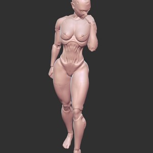 Hybrid Android Woman NSFW 3D Print Statue