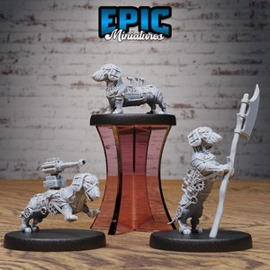 CONSTRUCT DACHSHUND SET ‧ DND MINIATURE ‧ TABLETOP MINIATURES ‧ GAMING MONSTER ‧ 3D MODEL ‧ RPG ‧ DNDMINIS ‧ STL FILE