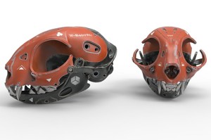 Cyborg Cat Skull