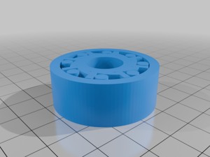 Scad one way bearing variable size and number of rollers tricky to adjust includes gears