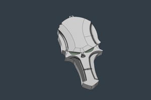 SPACE SKELETON HEAD PENDANT