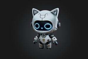 Cute Cyborg Cat Bot