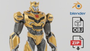 Bumblebee Classic Transformers Lowpoly RIgged