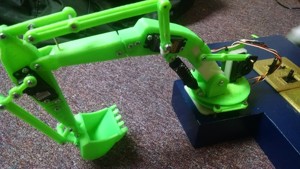 CAT Excavator Arm + Wooden Base