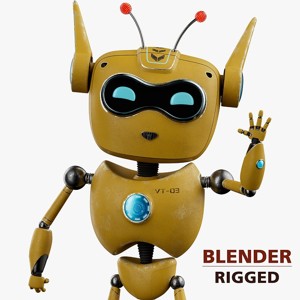 Robotic Character ROBO - CAT Blender Rigged