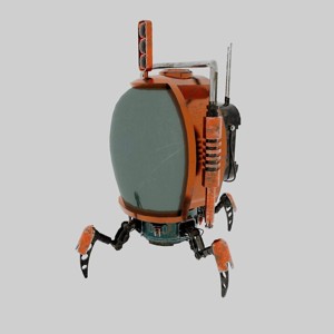 Spider Bot  A Sci-fi Space Spy Robot With mechanical Legs