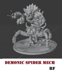 epic demonic rage-lord spider mech model