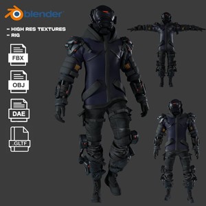 Cyberpunk Character Cyber Hunter
