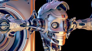 Sci - Fi Circular Construction Pod - Rigged