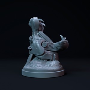 HIPPOPOTAMUS MECHA-ROBOT PEN HOLDER PRE-SUPPORTED