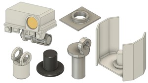 Perceverance Mars 2020 rover new/scaled parts