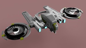 DRONE WITH LASER GUNS GAME READY