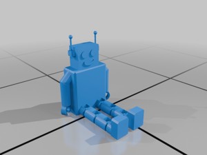 Cute robot with moving legs