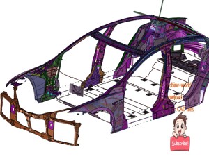 electric vehicle body-industrial 3D model