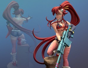 Yoko Litner Gurren Lagann Multi Version SFW NSFW STL