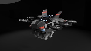 Drone Scifi - aka Hexa-Scout Mk1 - Bomb included