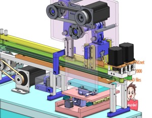 industrial 3D model Betel nut slitting machine