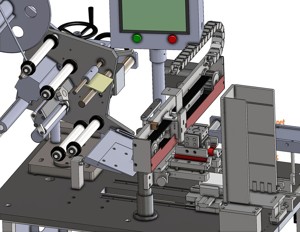 industrial 3D model 3rd generation four sided labeling machine