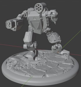 Summoner Thor MechWarrior Mech Robot Battle Damaged Battletech