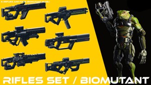 Sci-Fi Rifles Set Kitbash and Biomutant