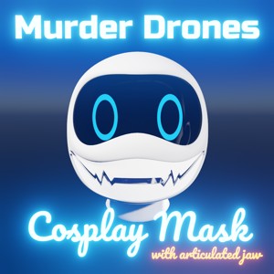 MURDER DRONES MASK (V2) WITH ARTICULATED JAW