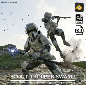 Swamp Scout Tropper Low-poly 3D model