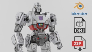 Megatron Classic Transformers Lowpoly RIgged