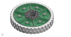 Insert for AndyMark am-9400b 6" hi-grip wheel for FIRST FRC Robotics robot