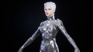 CHROME GIRL 3D MODEL