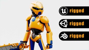 BATLE DROID RF-800 Rigged for Unreal Engine - Unity - MIXAMO