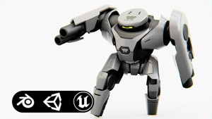 COMBAT DROID X-250 Rigged for Unreal Engine - Unity - MIXAMO 