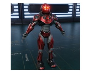 Robot Guard Sci fi Character Futuristic Rigged Animation Game