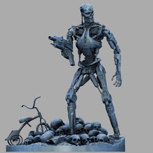 Terminator T-800 Endoskeleton Rekvizit T2 V2