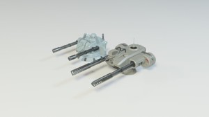 Sci Fi Turrets Low Poly Game Ready 3D model Pack