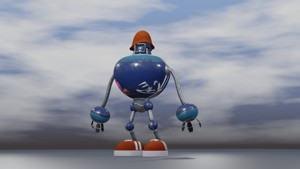 Realistic Breakdancer Robot 3D Model