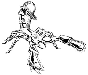 Robot Scorpion stencil