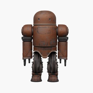 Old Robot humanoid A2 - rigged