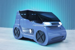 Futuristic Sci-Fi Mini Car 3D Model Realistic