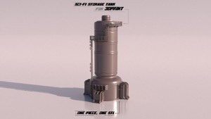 SCI-FI STORAGE TANK for 3Dprint