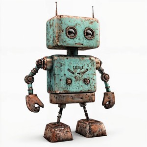 Retro Futuristic Robot 3D Model