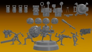 AUXILIARY SERVOCORES - ASSISTANT DROID SQUAD -IN PARTS- 28MM