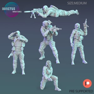 SOLDIER SQUAD SET ‧ DND MINIATURE ‧ TABLETOP MINIATURES ‧ GAMING MONSTER ‧ 3D MODEL ‧ RPG ‧ DNDMINIS ‧ STL FILE