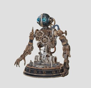STEAMPUNK AUTOMATON BUST