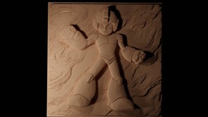 Mega Man 02 CNC 3d Print High Relief Sand Casting