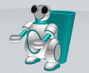 3d printable robot pen holder